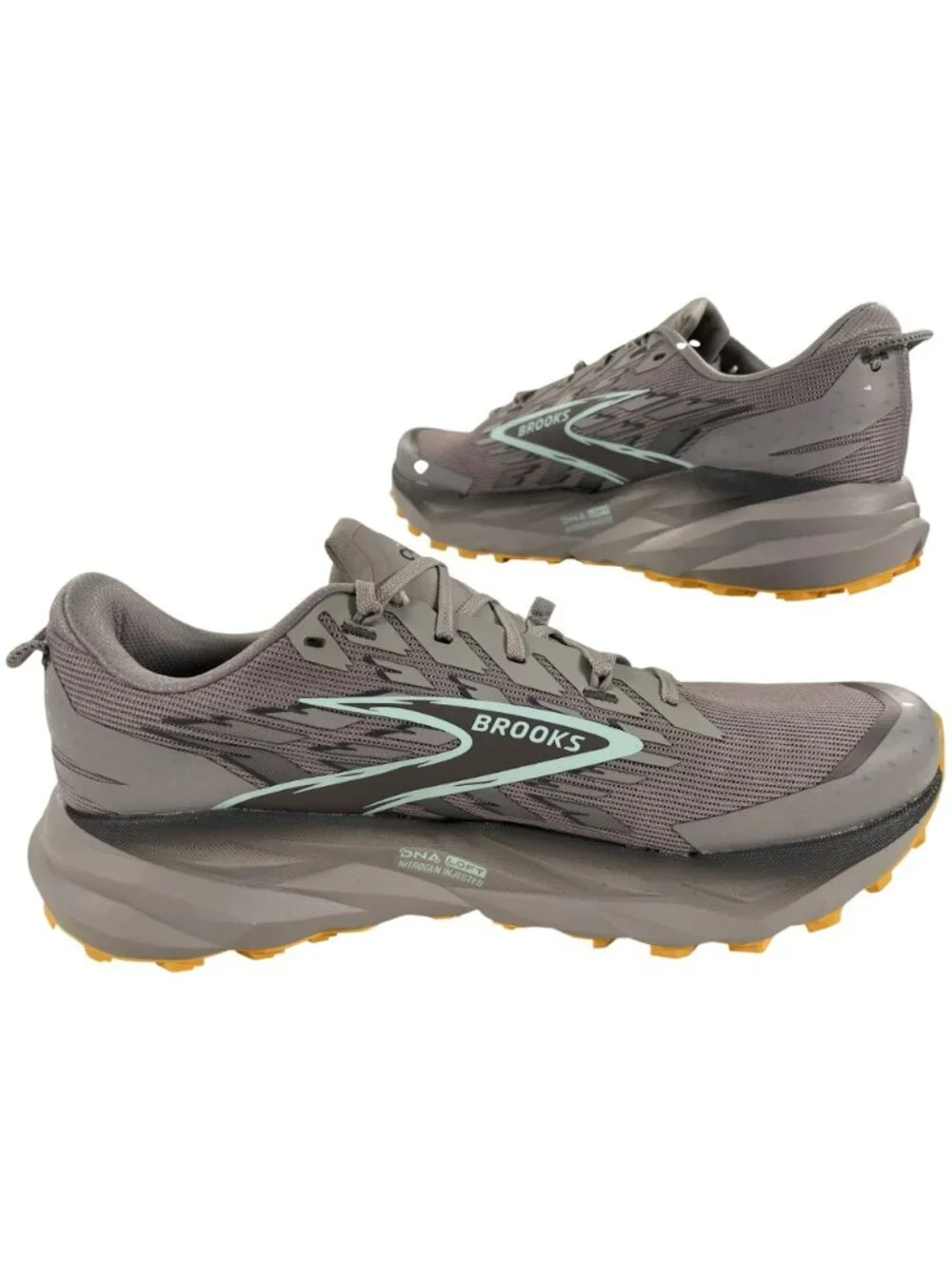Brooks Cascadia 19 Trail Running Shoes Alloy/Ebony/Orange Men's Size 12 Wide NEW